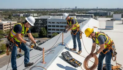 Cincinnati, OH tree service installing lightning protection system on a valuable tree