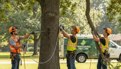 Cincinnati, OH tree care expert treating diseased trees for healthier growth
