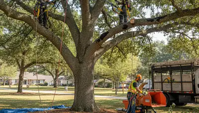 Cincinnati arborist treating diseased tree for healthier growth in Cincinnati, OH