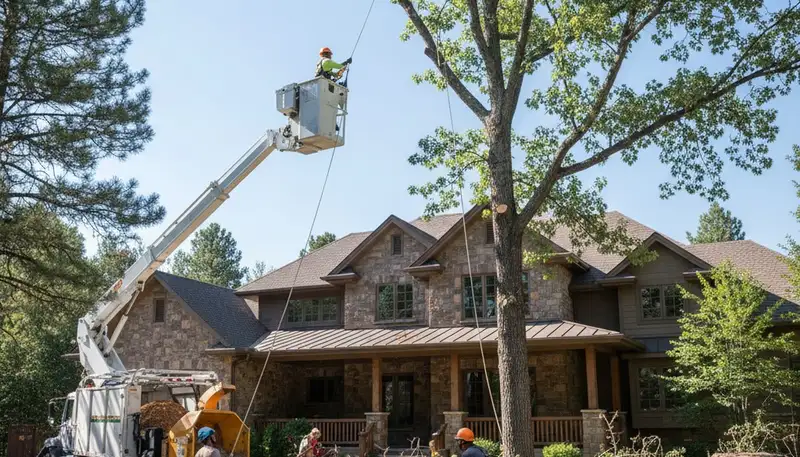 Tree service crew removing a tree in Cincinnati, OH