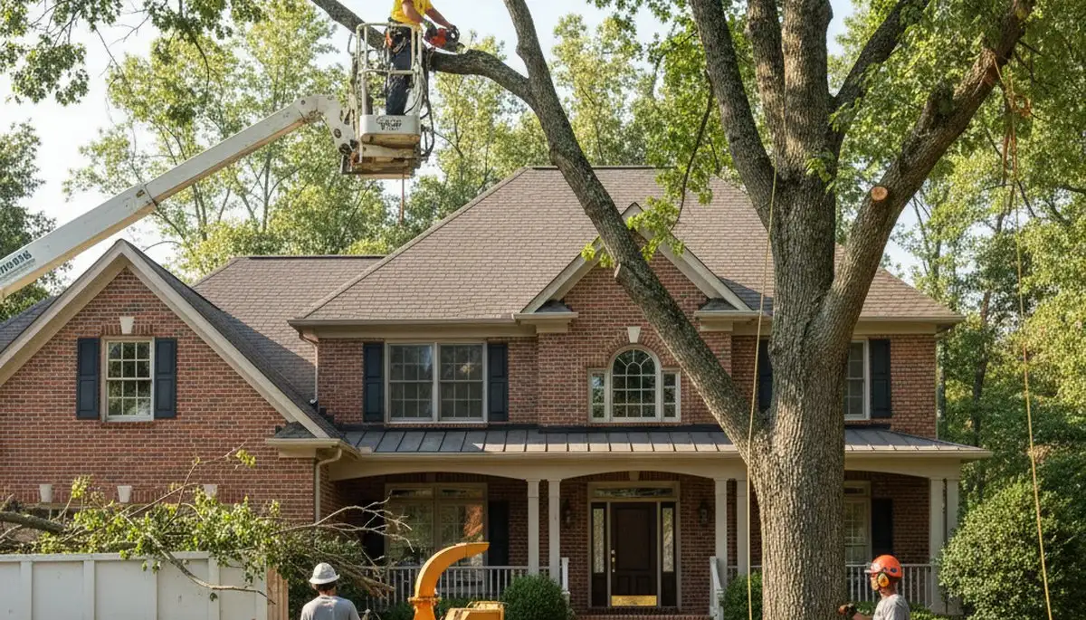 Tree service crew in Cincinnati, OH providing professional tree removal and trimming solutions