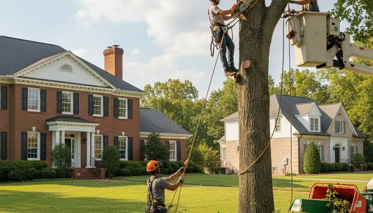 Tree service crew in Cincinnati, OH providing professional tree removal for homeowners